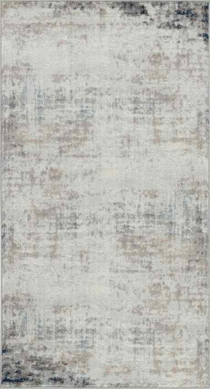 SHERBORNE Abstract Rug I Living Room, Bedroom, Hallway I Modern Marble Rug, Soft Area Rug, Short Pile, Easy Care I Ivory, Grey, Blue