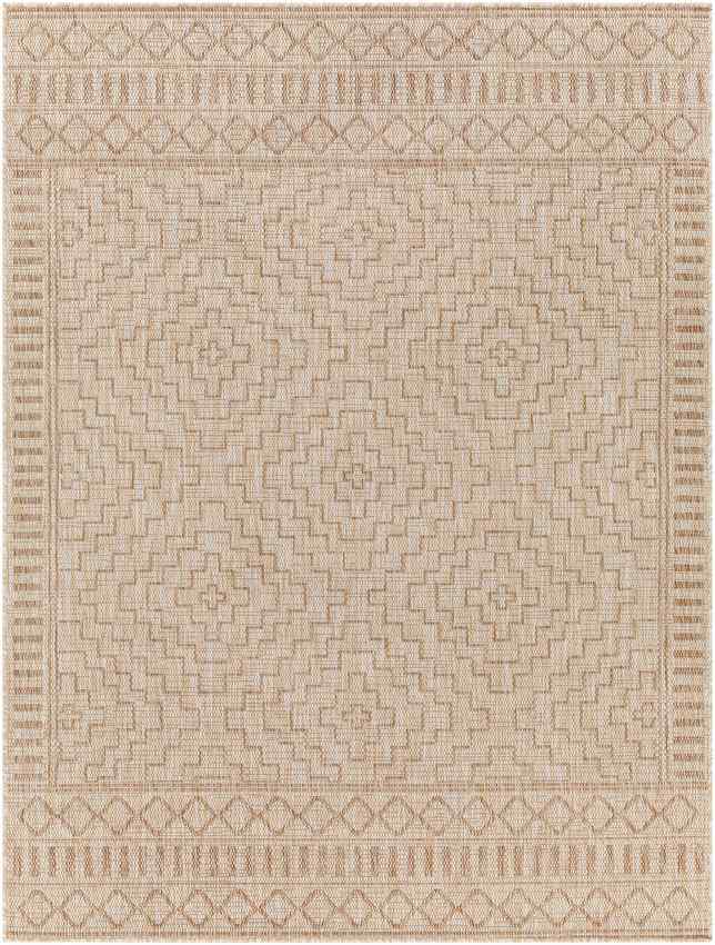 KIRKMAN In- & Outdoor Jute-Look Rug I Balcony, Terrace, Kitchen, Garden I Modern Boho Rug, UV Weather Stain Resistant I Beige, Tan