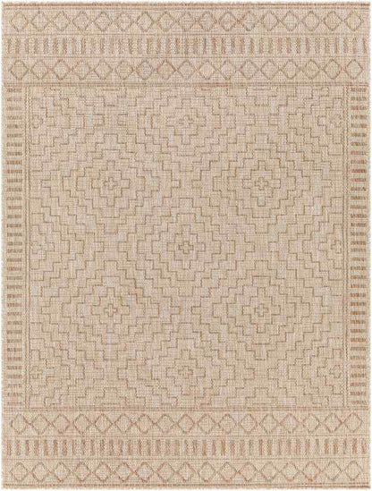 KIRKMAN In- & Outdoor Jute-Look Rug I Balcony, Terrace, Kitchen, Garden I Modern Boho Rug, UV Weather Stain Resistant I Beige, Tan