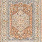 EDMOND Machine Washable Traditionnal Boho Burnt Orange Area Rug