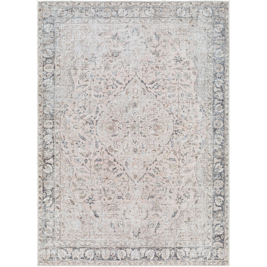 SEDERICK Machine Washable Traditionnal Boho Blush Area Rug