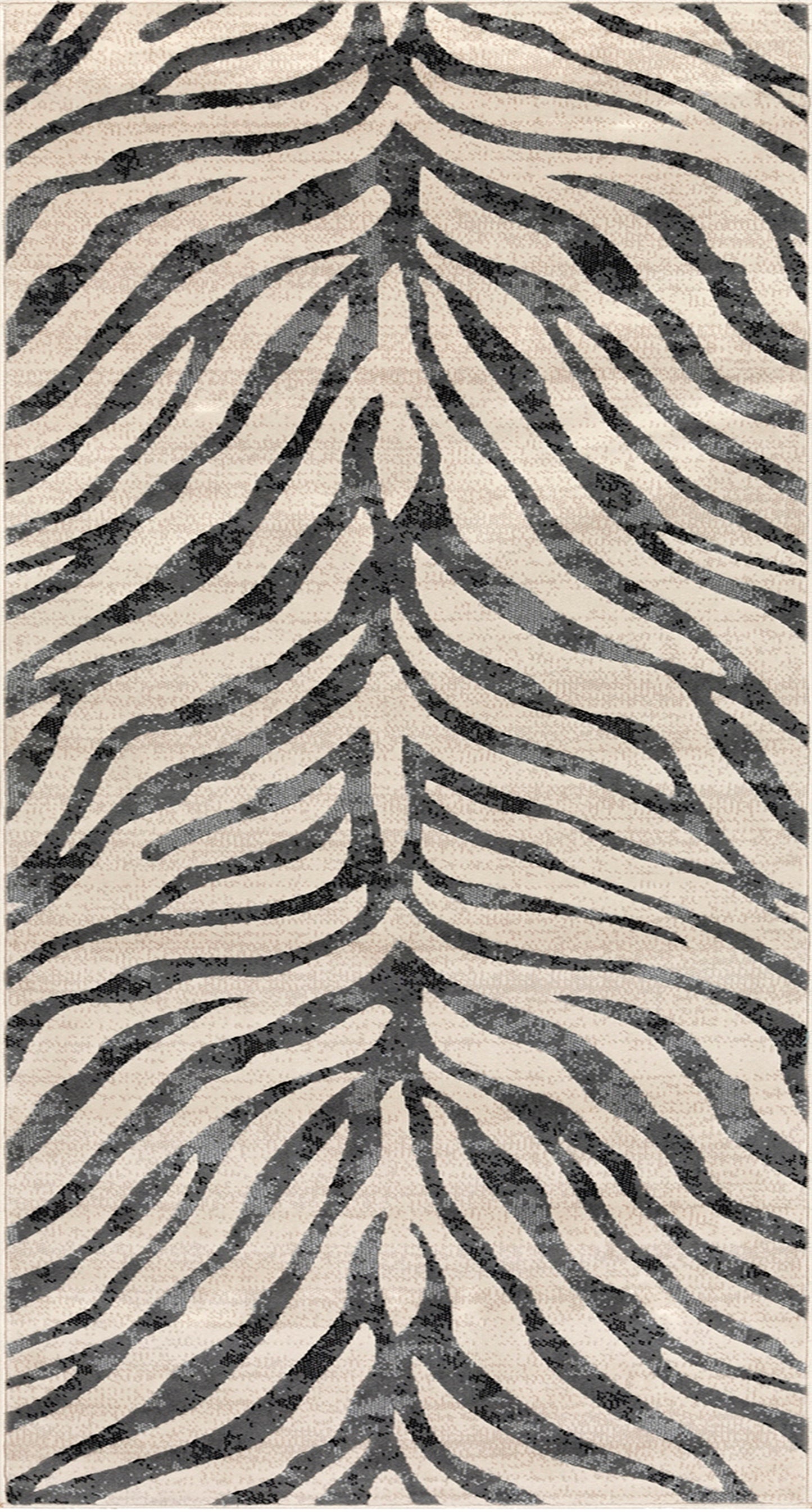 CHAMBERY Scandi Modern Boho Zebra Charcoal Area Rug