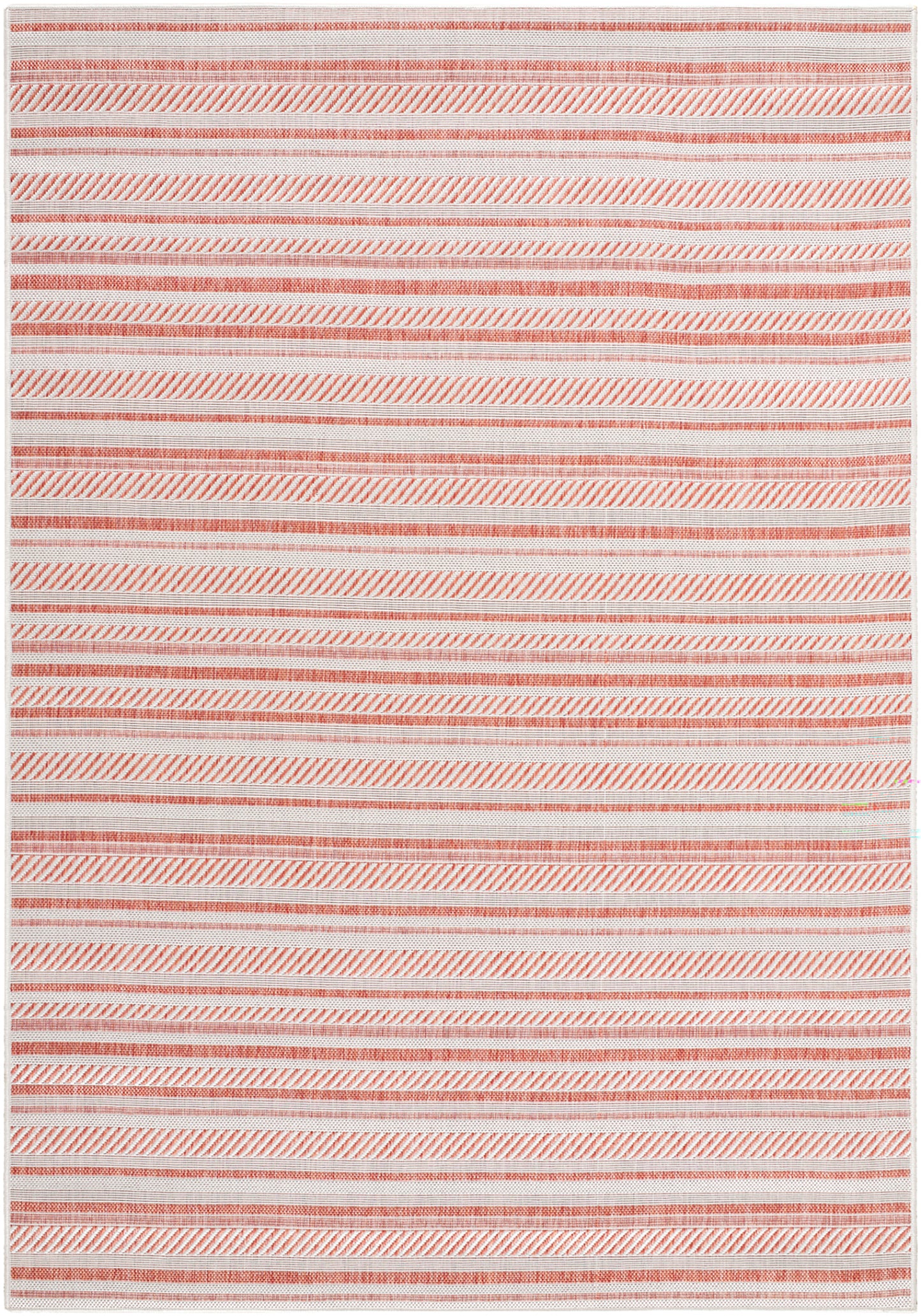 PAU In- & Outdoor Rug I Balcony, Terrace, Kitchen, Garden, Veranda, Patio I Modern Boho Rug, UV Weather Stain Resistant I Pink, Ivory