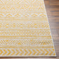 GOFF In- & Outdoor Rug I Balcony, Terrace, Kitchen, Garden, Veranda, Patio I Modern Boho Rug, UV Weather Stain Resistant I Yellow, Ivory