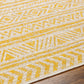 GOFF In- & Outdoor Rug I Balcony, Terrace, Kitchen, Garden, Veranda, Patio I Modern Boho Rug, UV Weather Stain Resistant I Yellow, Ivory