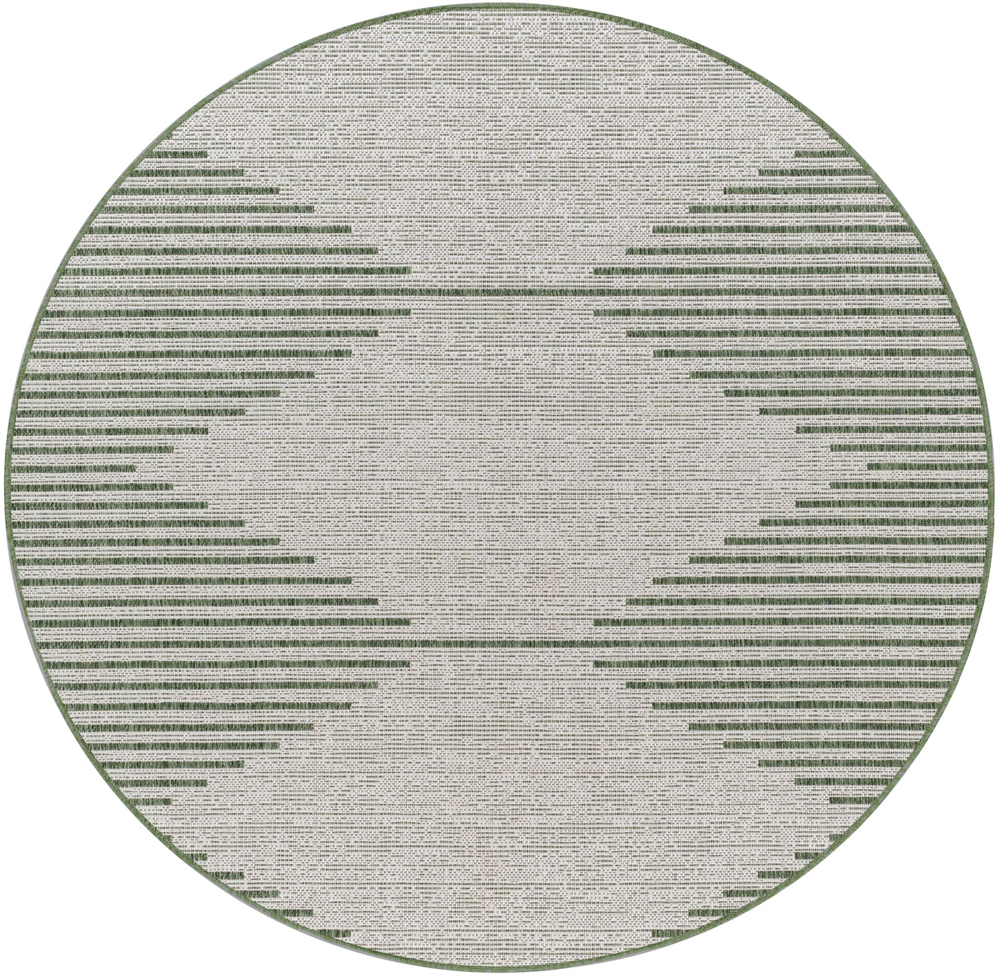 OKSWERD In- & Outdoor Rug I Balcony, Terrace, Kitchen, Garden, Patio I Modern Boho Rug, UV Weather Stain Resistant I Green, Ivory