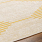 OKSWERD In- & Outdoor Rug I Balcony, Terrace, Kitchen, Garden, Patio I Modern Boho Rug, UV Weather Stain Resistant I Yellow, Ivory