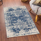 AMELIA Vintage Rug I Living Room, Bedroom, Hallway I Traditional Oriental Boho Rug, Soft Area Rug, Short Pile, Easy Care I Blue, Beige