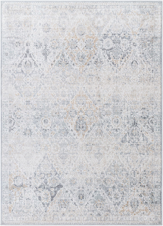 EMILLY Vintage Traditional Oriental Boho Medium Grey Area Rug