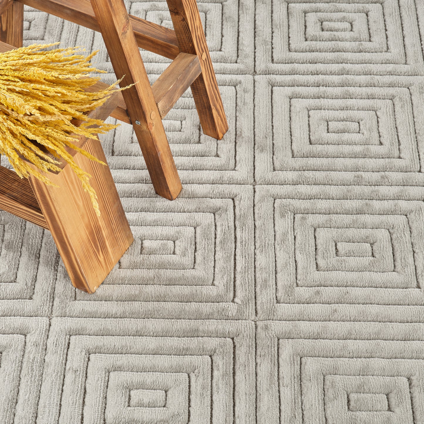 VEDA In- & Outdoor Scandi Modern Boho Grey Area Rug