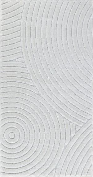 DOANLD In- & Outdoor Scandi Modern Boho White Area Rug