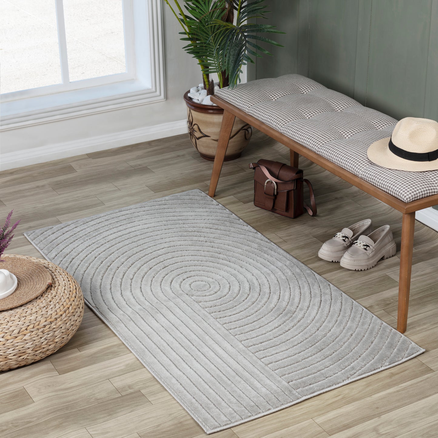 DEKOTA In- & Outdoor Scandi Modern Boho Grey Area Rug