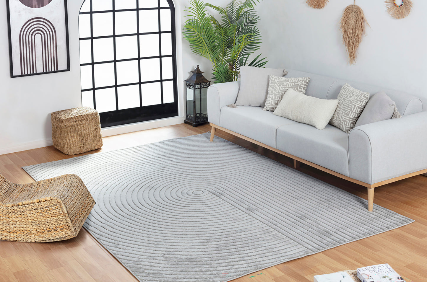 DEKOTA In- & Outdoor Scandi Modern Boho Grey Area Rug