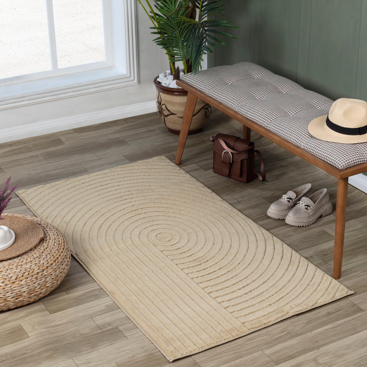 DEKOTA In- & Outdoor Scandi Modern Boho Beige Area Rug