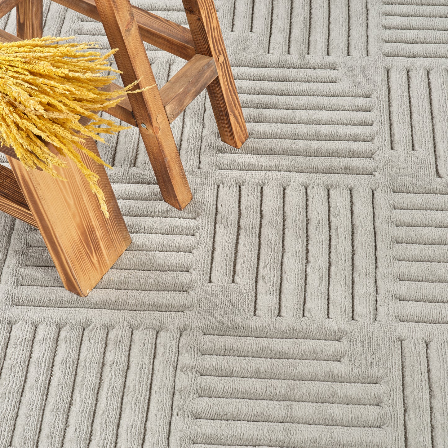 SHIAN In- & Outdoor Scandi Modern Boho Grey Area Rug