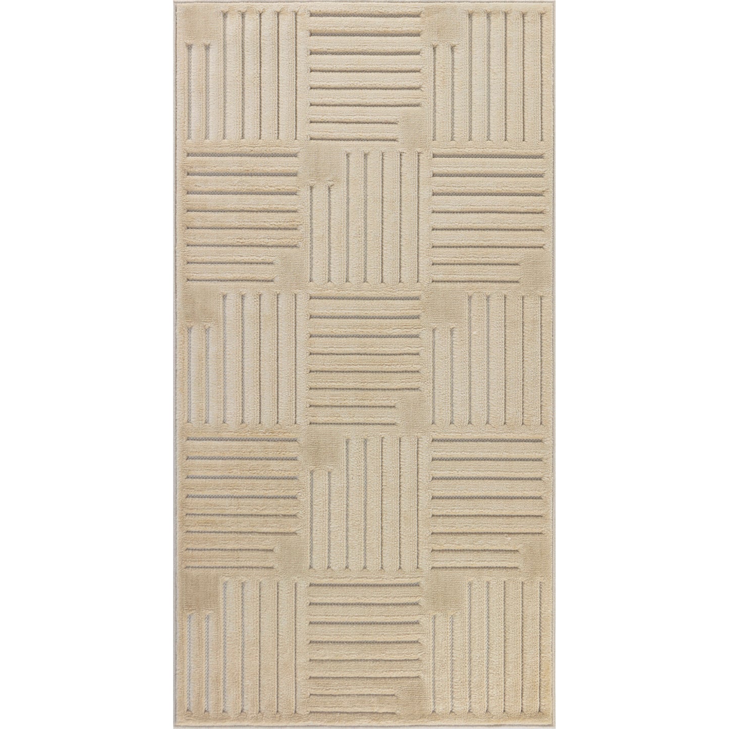 SHIAN In- & Outdoor Scandi Modern Boho Beige Area Rug