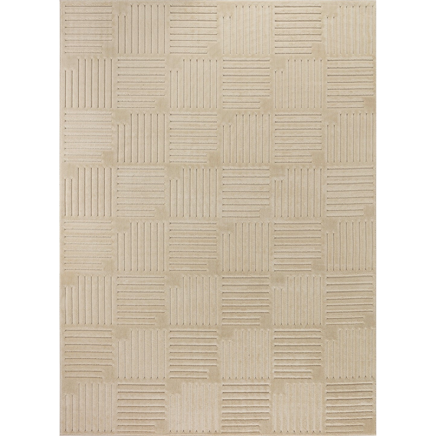 SHIAN In- & Outdoor Scandi Modern Boho Beige Area Rug