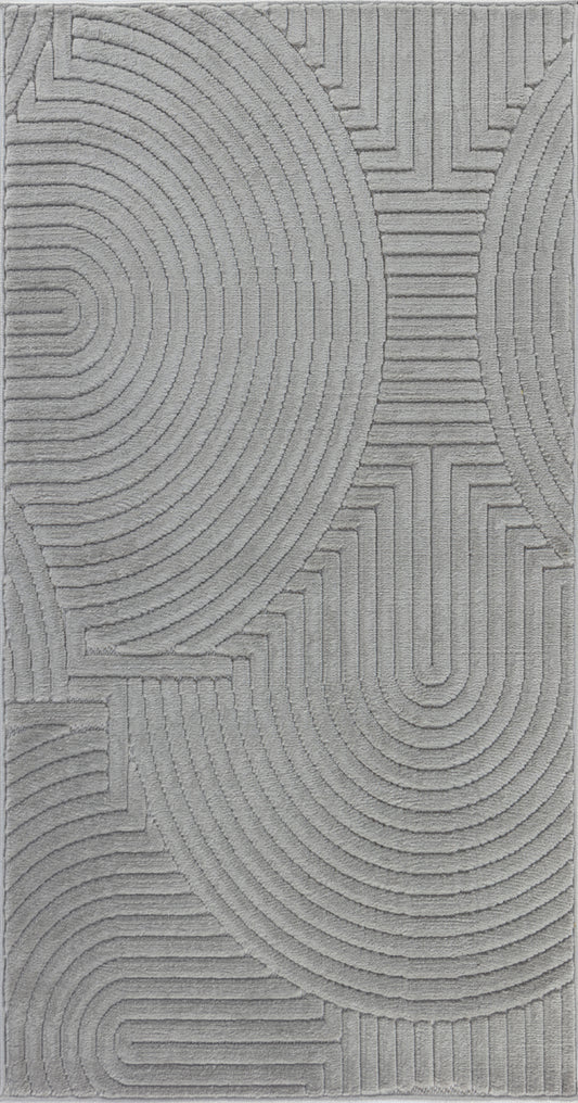 TIYA In- & Outdoor Scandi Modern Boho Grey Area Rug