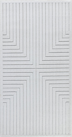 VALRIE In- & Outdoor Scandi Modern Boho White Area Rug