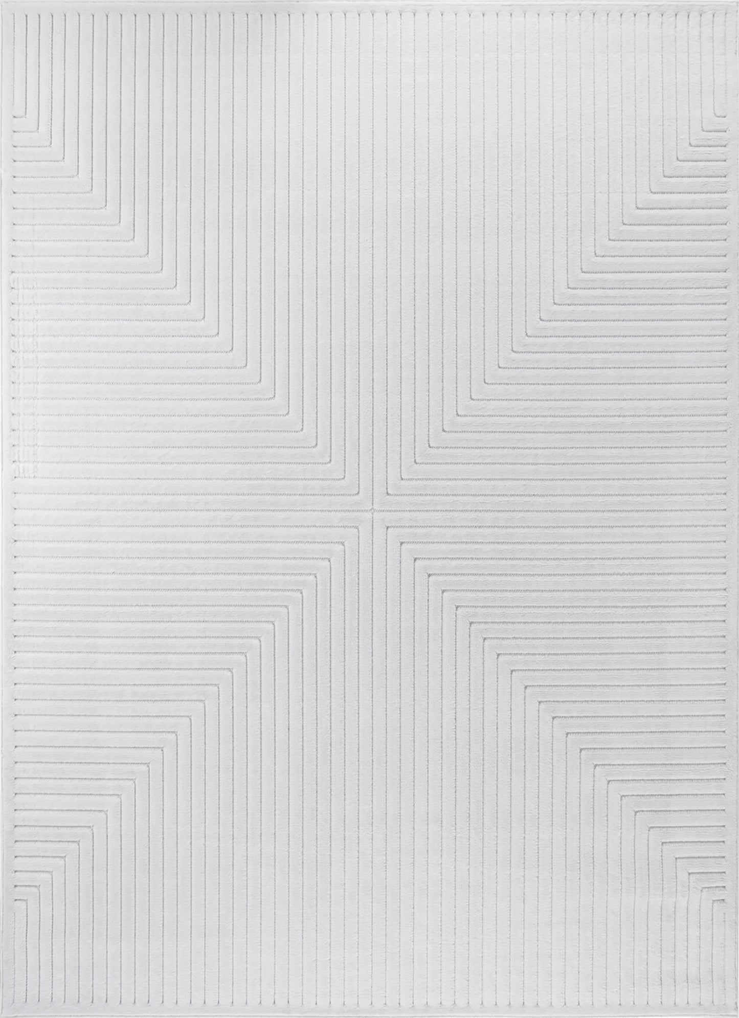 VALRIE In- & Outdoor Scandi Modern Boho White Area Rug