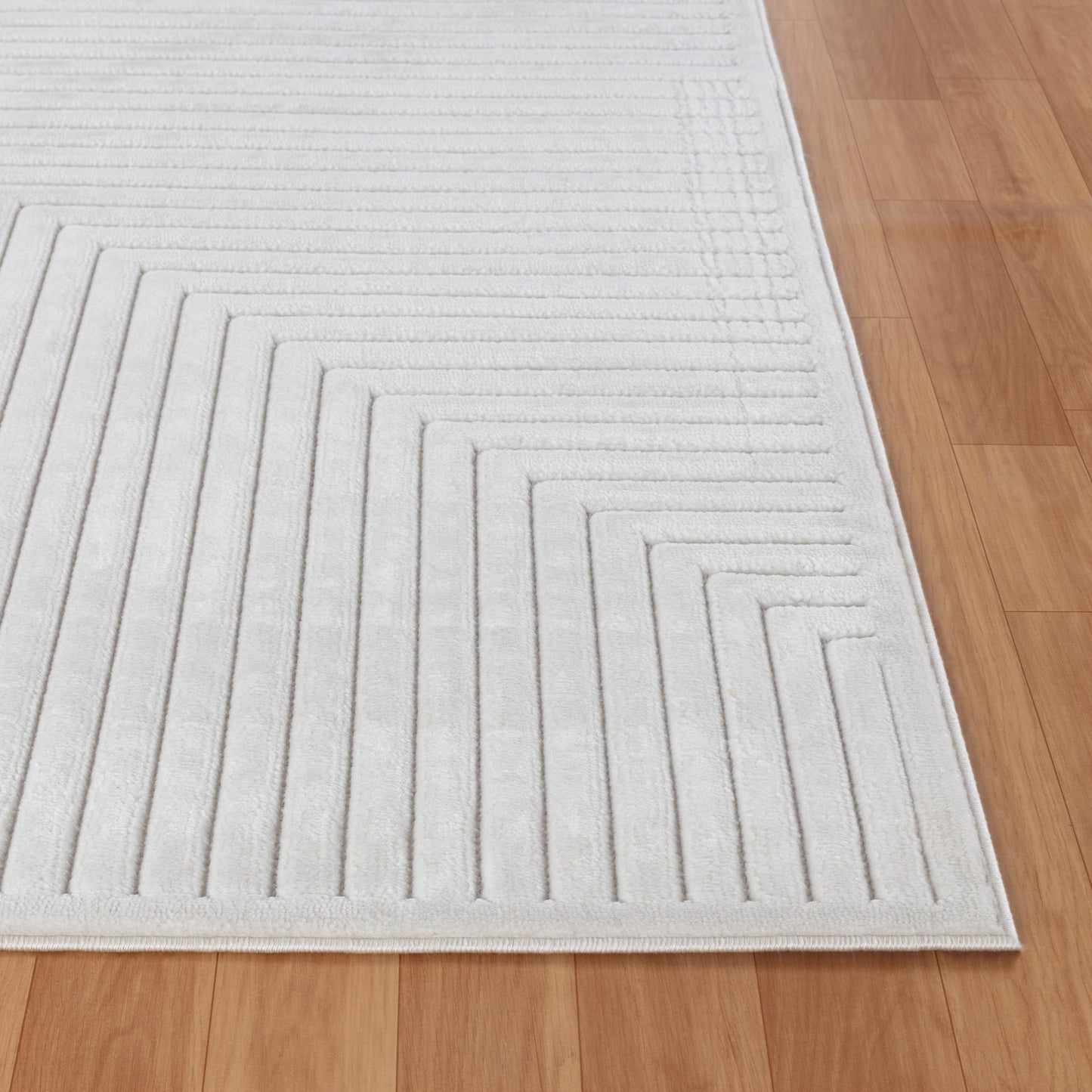 VALRIE In- & Outdoor Scandi Modern Boho White Area Rug