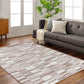 ANN Scandi Rug I Living Room, Bedroom, Dining I Modern Boho Area Rug, Soft Luxurious Area Rug, Short Pile, Easy Care I Brown, Ivory