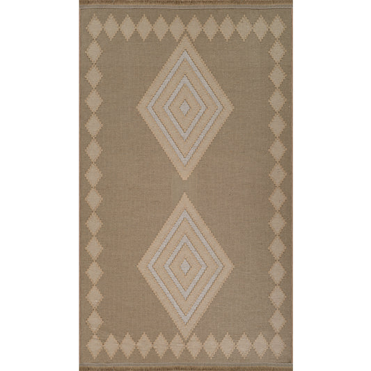 JOSON Jute Rug I Living Rom, Bedroom, Hallway I Modern Machine Washable Boho Rug, Natural Fibers, Rustic Durable Area Rug I Beige, Ivory