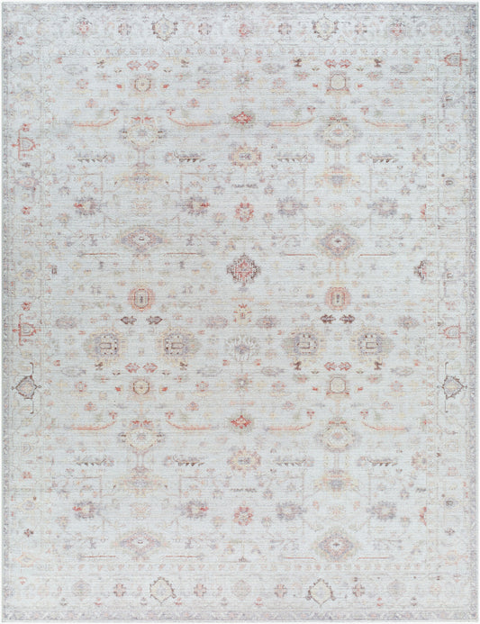 BEAUVAIS Our PNW Home x Surya Vintage Traditional Oriental Boho Ivory Rust Area Rug