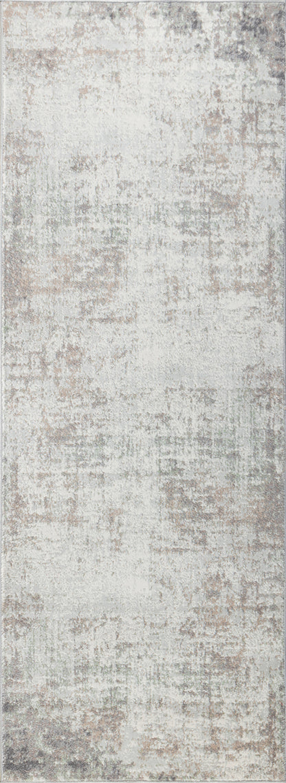 SHERBORNE Abstract Rug I Living Room, Bedroom, Hallway I Modern Marble Rug, Soft Area Rug, Short Pile, Easy Care I Ivory, Brown, Green