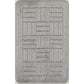 NYRISS 2-Piece Machine Washable Non-Slip Light Grey Bathroom Rug Set