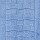 KALLOUS 2-Piece Machine Washable Non-Slip Blue Bathroom Rug Set