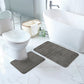 ALENE 2 Piece Bathroom Rug Set I Machine Washable Wet Room Rugs, Absorbent, Non Slip, Toilet Pedestal Mat, High Pile I Dark Grey