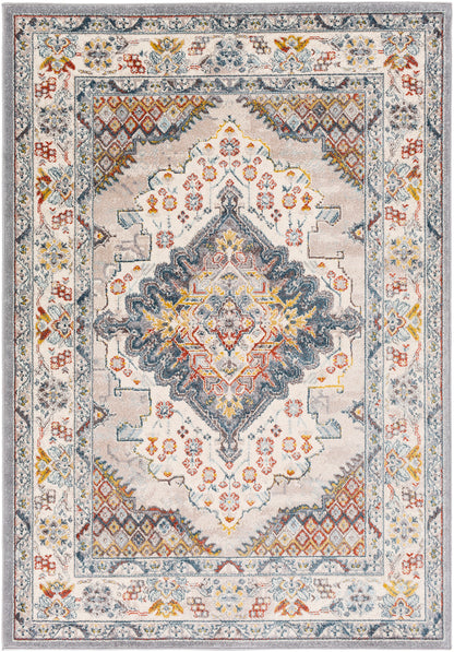 VAR Vintage Traditional Oriental Boho Grey Area Rug