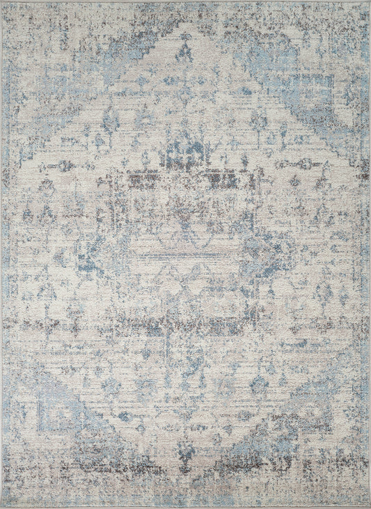 ISERE Vintage Traditional Oriental Boho Ivory Area Rug