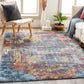 LOIRE Abstract Rug I Living Room, Bedroom, Dining I Modern Marble Rug, Soft Luxurious Area Rug, Short Pile, Easy Care I Blue, Grey, Red