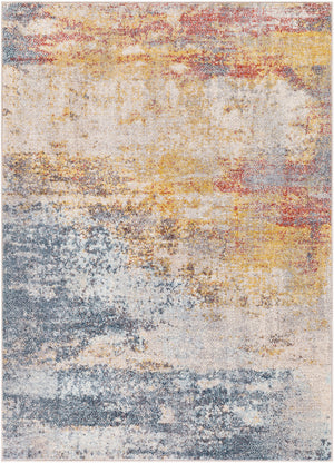 LOIRE Abstract Rug I Living Room, Bedroom, Hallway I Modern Marble Rug, Soft Luxurious Area Rug, Short Pile I Multicolour, Orange