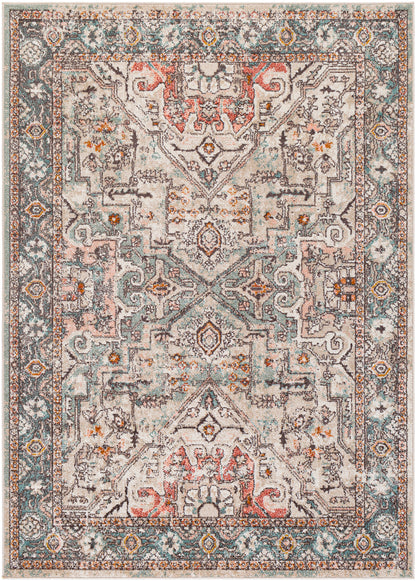 HEILOO Vintage Traditional Oriental Boho Brick Area Rug