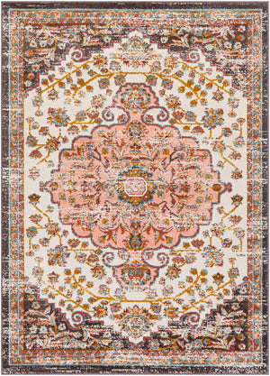 HENSBROEK Vintage Traditional Oriental Boho Brick Area Rug