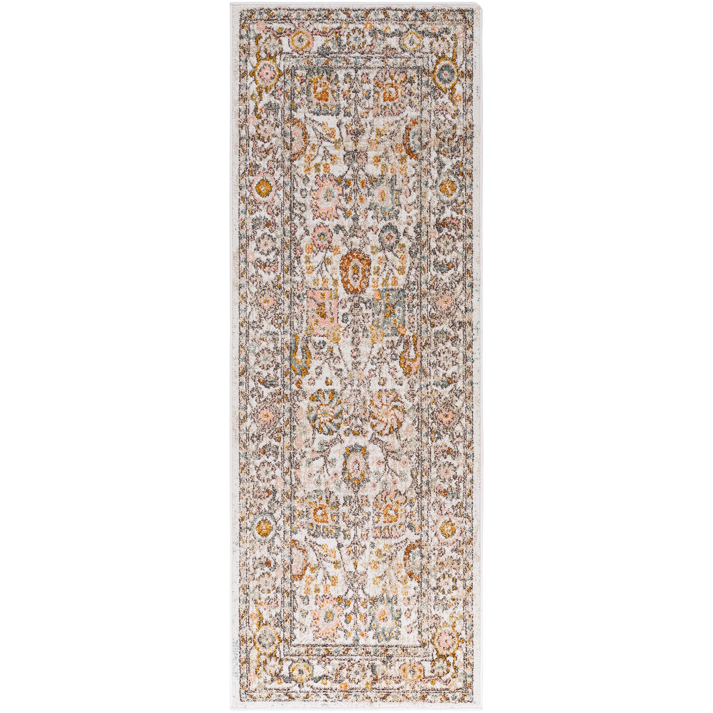 HILVERSUM Vintage Traditional Oriental Boho Burnt Orange Area Rug