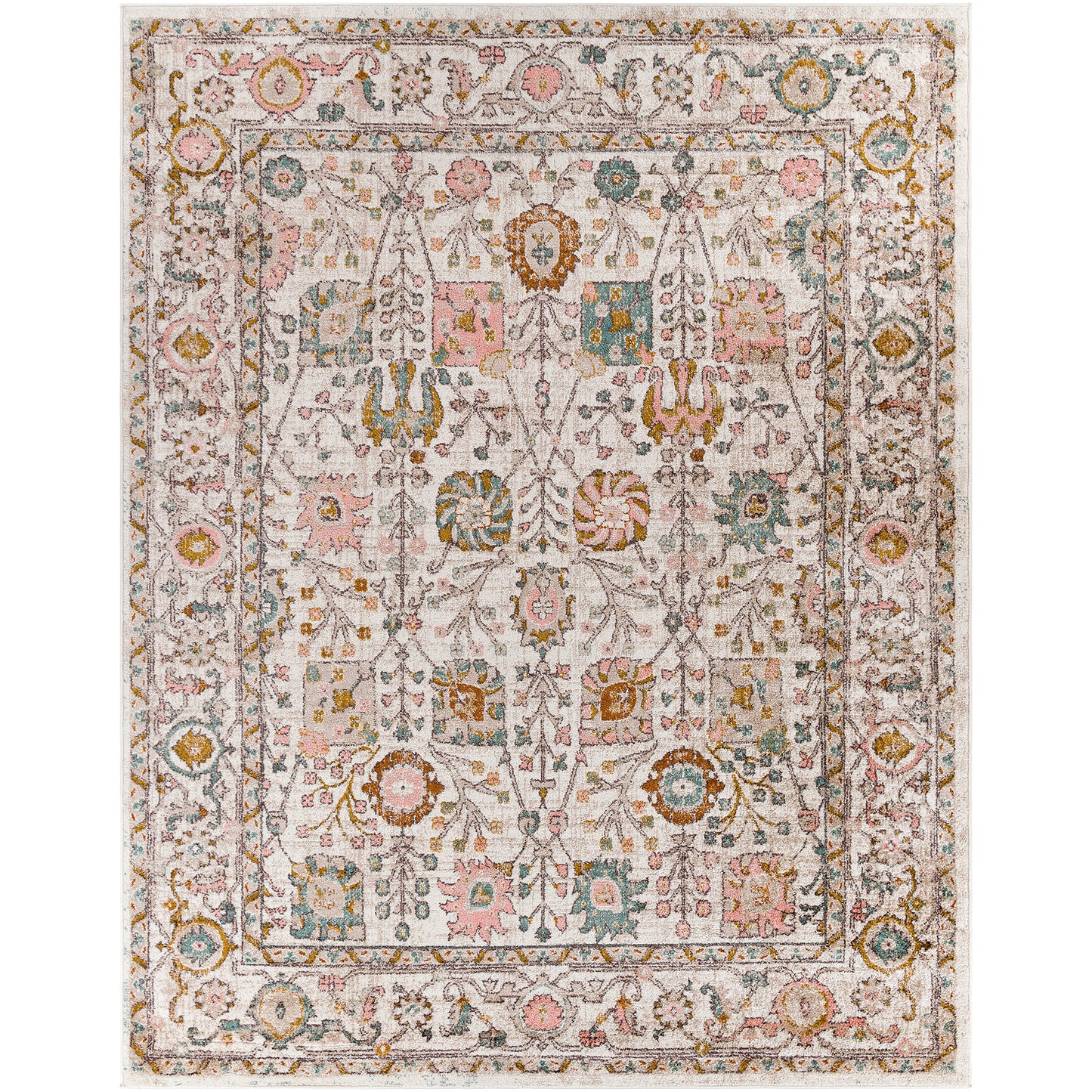 HILVERSUM Vintage Traditional Oriental Boho Burnt Orange Area Rug