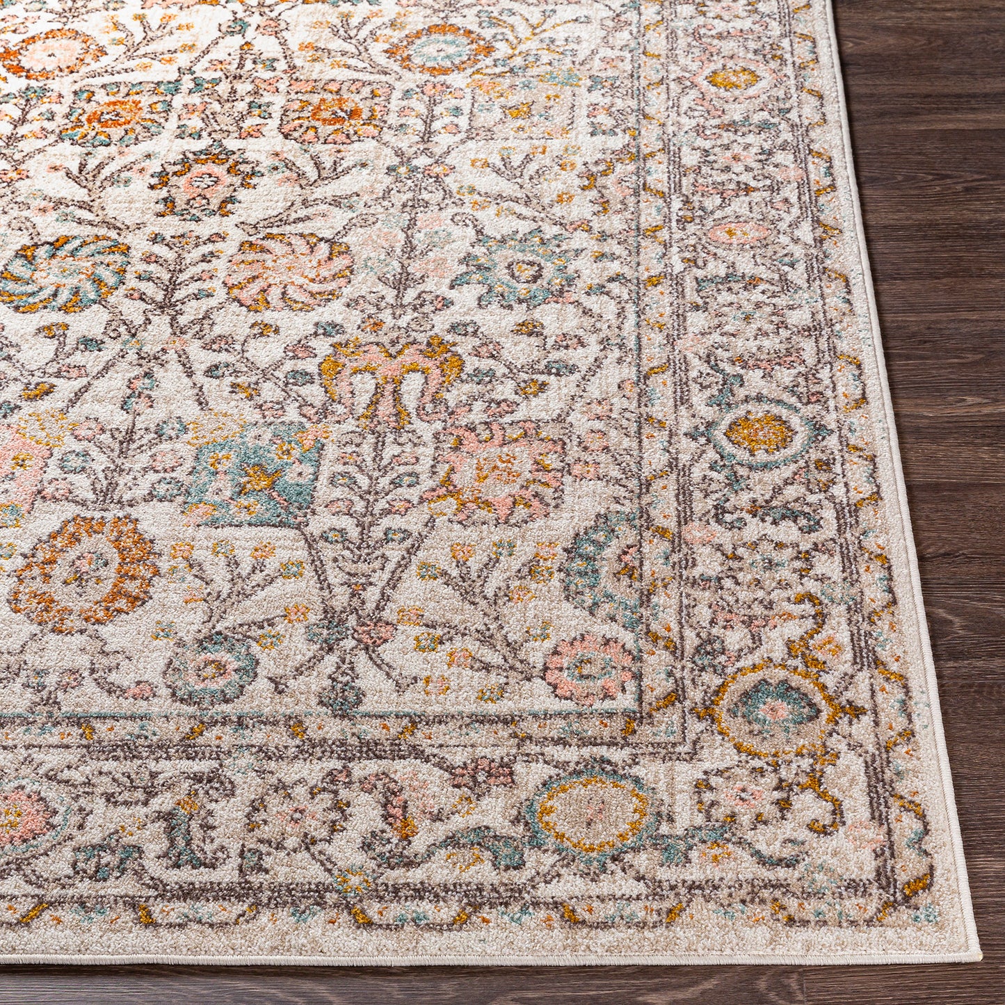 HILVERSUM Vintage Traditional Oriental Boho Burnt Orange Area Rug