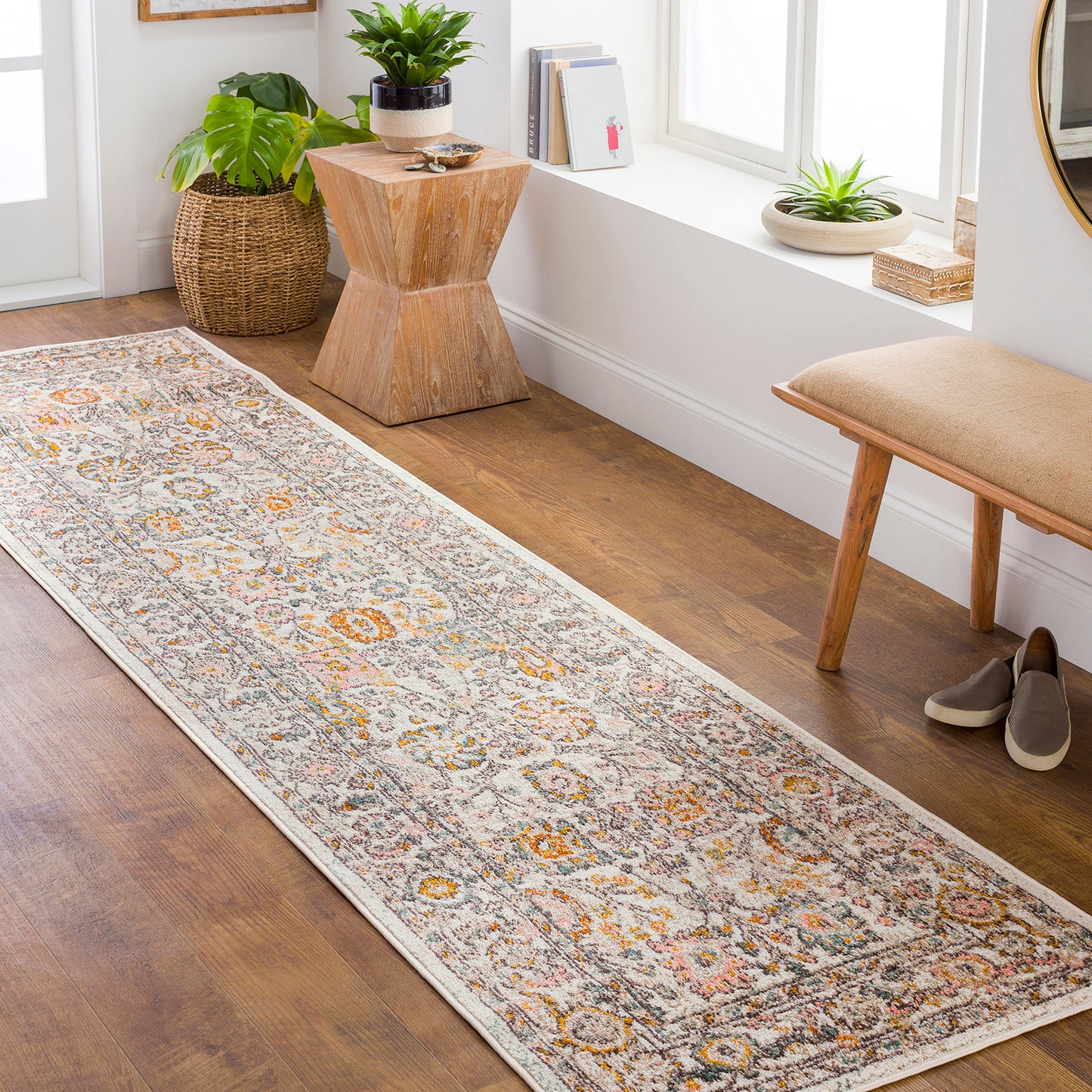 HILVERSUM Vintage Traditional Oriental Boho Burnt Orange Area Rug