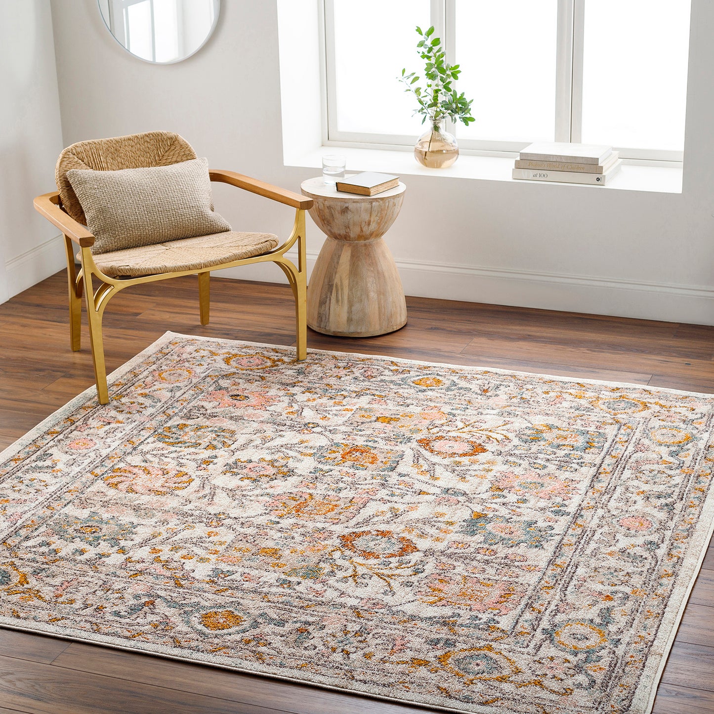 HILVERSUM Vintage Traditional Oriental Boho Burnt Orange Area Rug