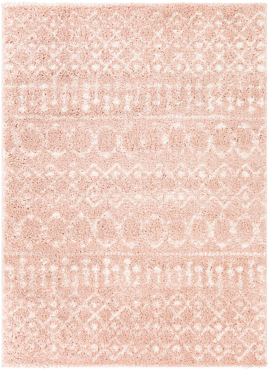 HUIZEN Shaggy Modern Boho Soft Fluffy Thick Plush Pile Blush Runner Rug