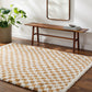 EMMITT Shaggy Checkered Rug I Living Room, Bedroom I Modern Boho Area Rug, Soft Rug, Plush Pile, Thick Rug, Easy Care I Ivory, Tan