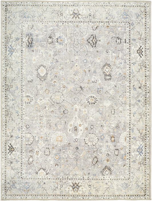 PHILIPP Becki Owens x Surya Vintage Traditional Oriental Boho Light Grey Area Rug