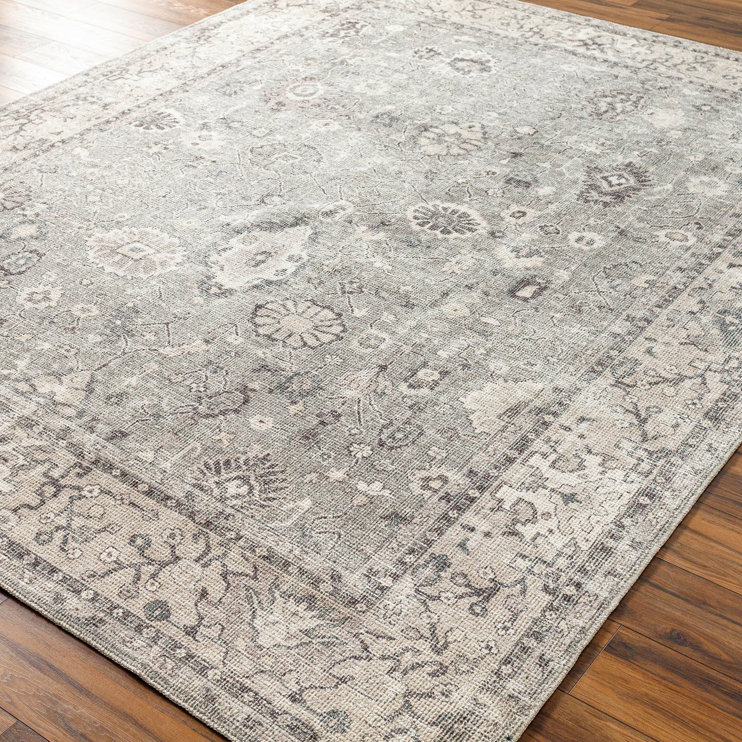 PHILIPP Vintage Rug I Living Room, Bedroom, Dining I Traditional Oriental Boho Rug, Soft Area Rug, Short Pile, Easy Care I Grey, Taupe