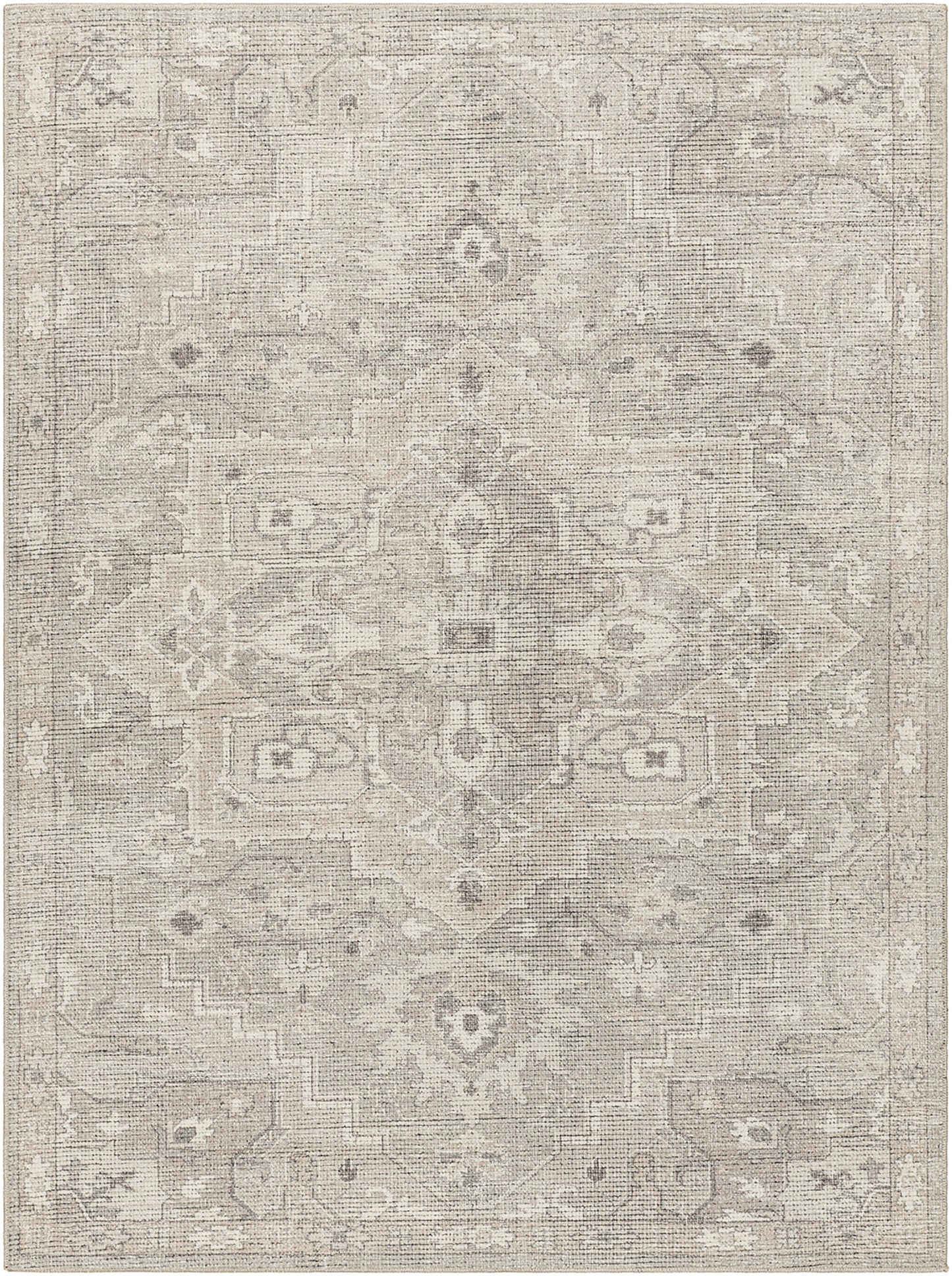 KORRINA Vintage Rug I Living Room, Bedroom, Dining I Traditional Oriental Boho Rug, Soft Area Rug, Short Pile, Easy Care I Green, Grey