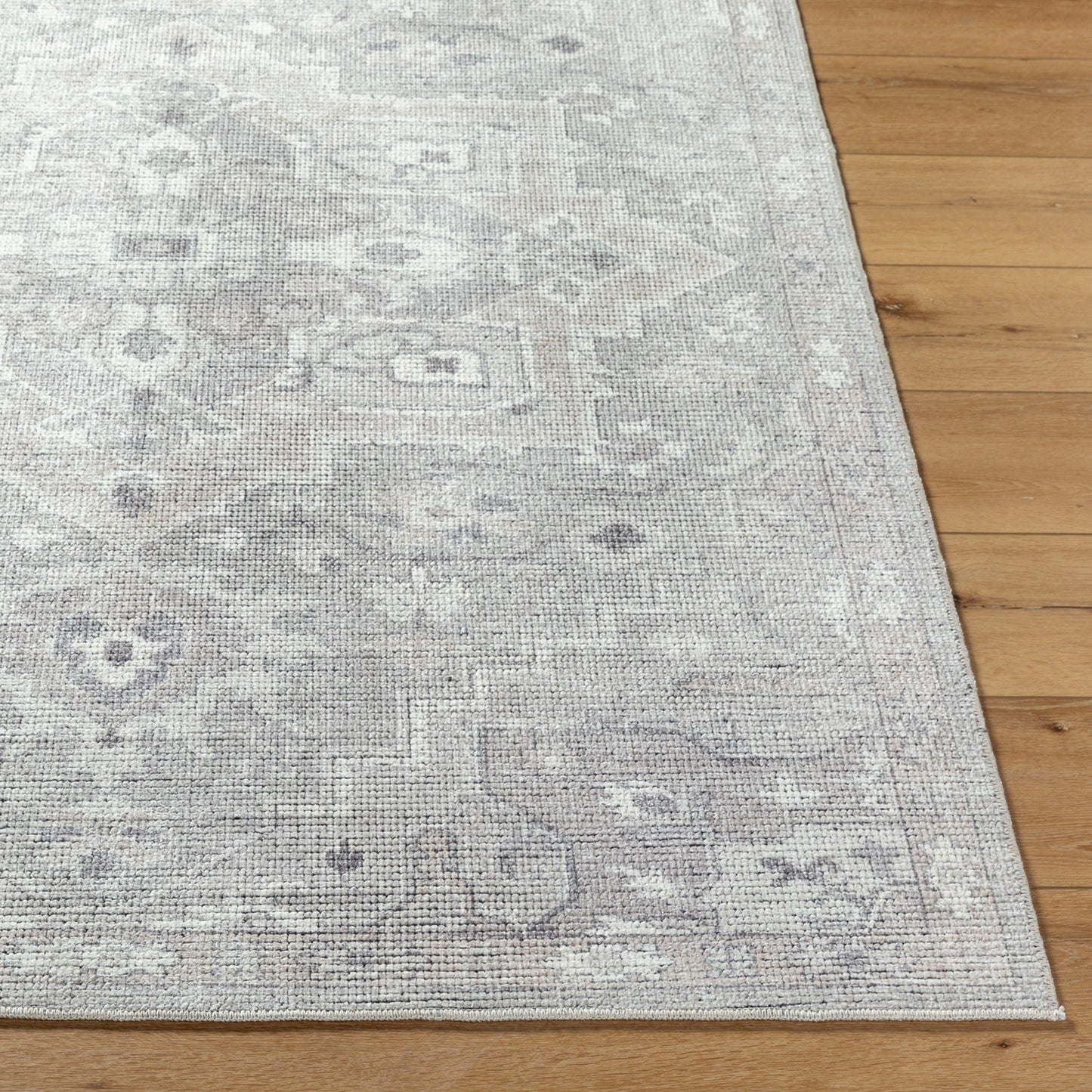 KORRINA Vintage Rug I Living Room, Bedroom, Dining I Traditional Oriental Boho Rug, Soft Area Rug, Short Pile, Easy Care I Green, Grey