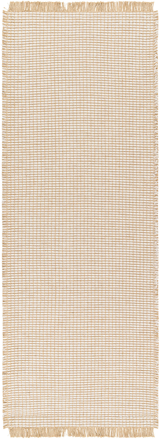 HENDY Becki Owens x Surya Solid and Border Mocha Jute Runner Rug